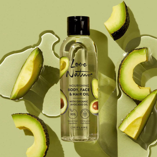 Love Nature Nourishing Body, Face & Hair Oil with organic Avocado oil